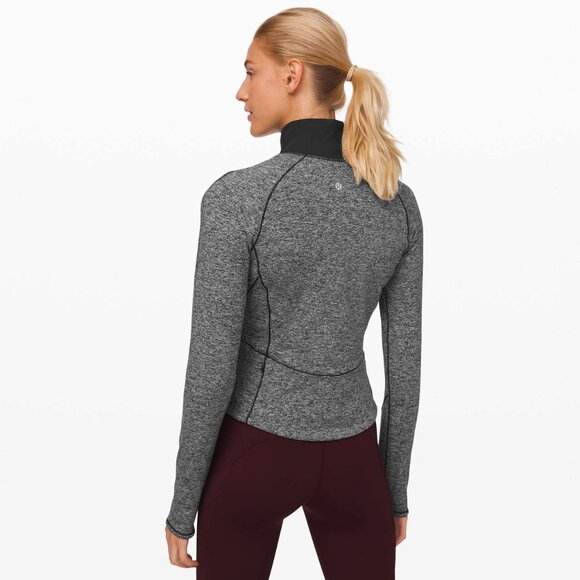 lululemon Heathered Black Always Alert 1/2 Zip size 6 - Picture 2 of 15